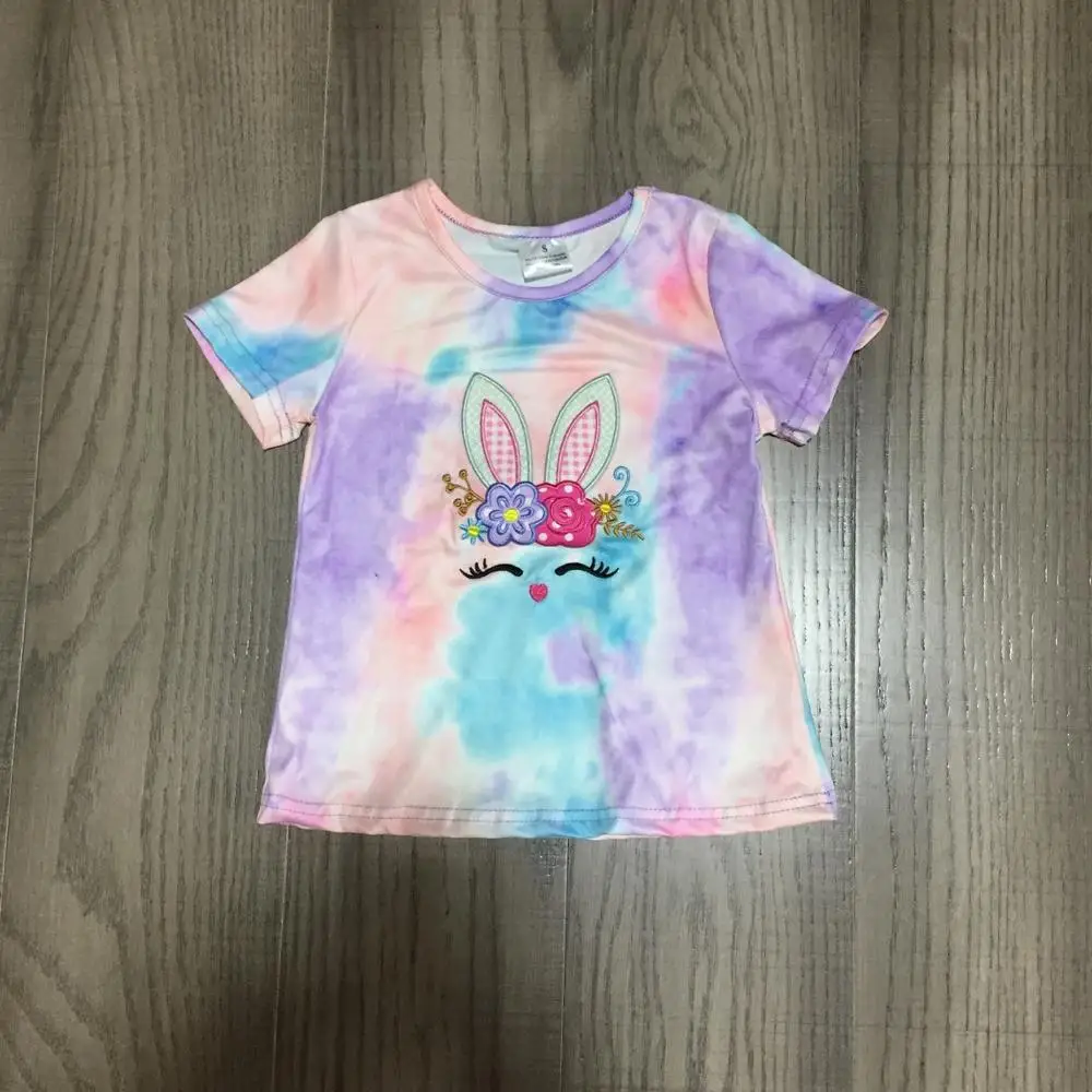 Весенняя Пасхальная одежда для маленьких девочек розовый хлопковый топ с