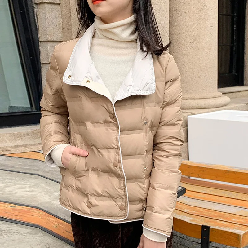 

SEDUTMO Winter Fashion Ultra Light Duck Down Coat Women Short Slim Puffer Jackets Autumn Pocket Casual Parkas ED1498