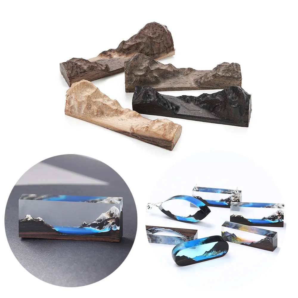 

1Pcs Epoxy Resin Craft Material Sandalwood Natural Unfinished Wood Pendant Jewelry Making Tool Resin Epoxy Silicone Art Material