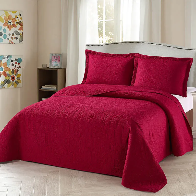 

Роскошное однотонное покрывало на кровать, одеяло из 3 предметов, одеяло, наволочка, Королевский размер, постельное белье с 3D принтом, двойно...