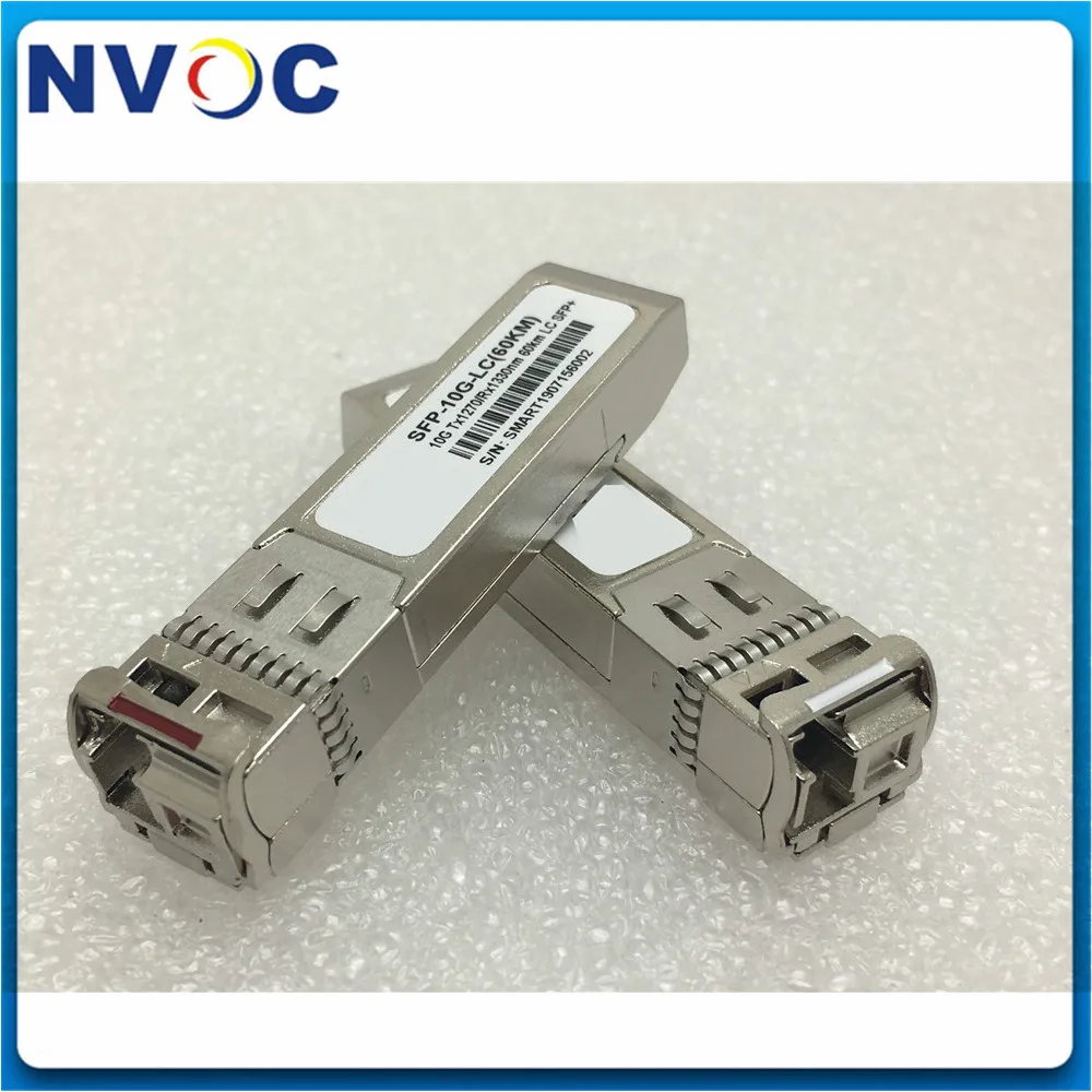Бесплатная доставка 10G BIDI 60km LC SFP модуль + трансивер одномодовый одиночный