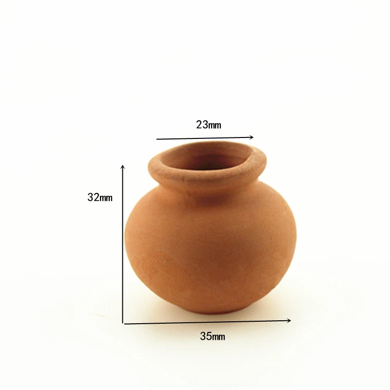 2pcs Mini Grass Flower Pots Outdoor Yard Container Mini Planter Wedding Crafts Clay Pot Plant Decoration