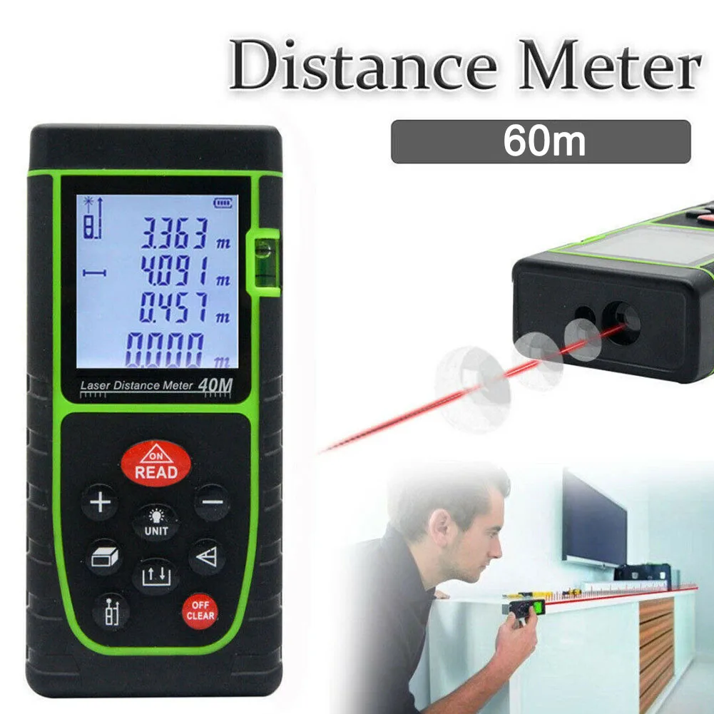 Лазерный дальномер 60 м 197FT цифровой измеритель автоматический уровень лазерное