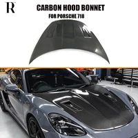 real carbon fiber front bumper hood bonnet for porsche 718 boxster cayman 2016 up