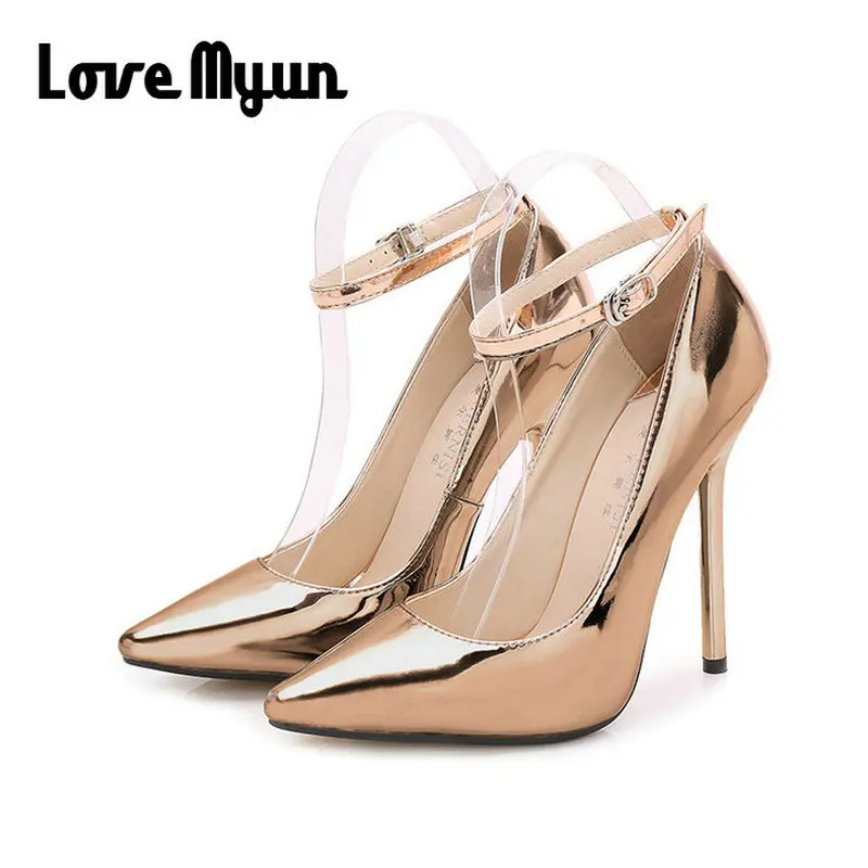 

2019 women Ankle-wrap Sandals High Heels For Party Nightclub Wedding High Heels Women Heel Pumps 13CM Big size 44 B11-46