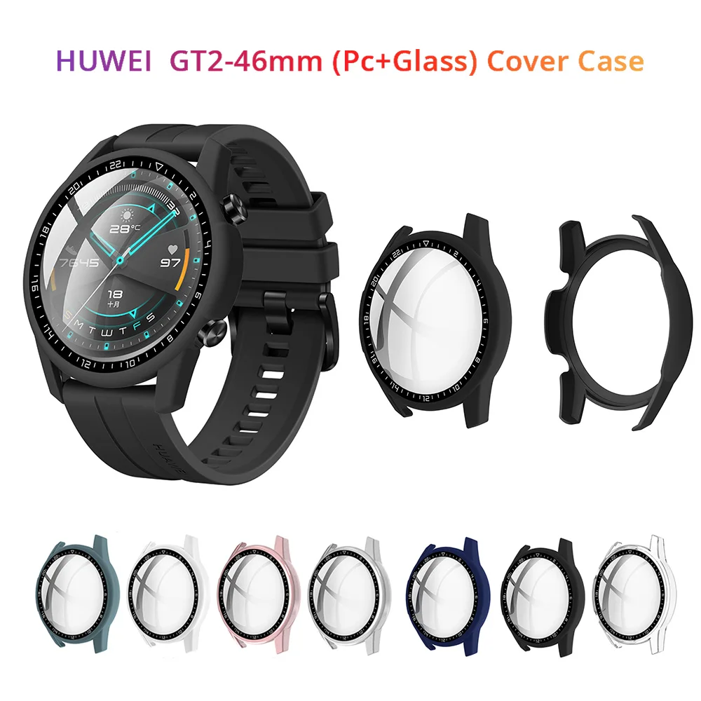 Защитный чехол для Huawei Watch GT 2 46 из закаленного стекла с полным покрытием бампер мм