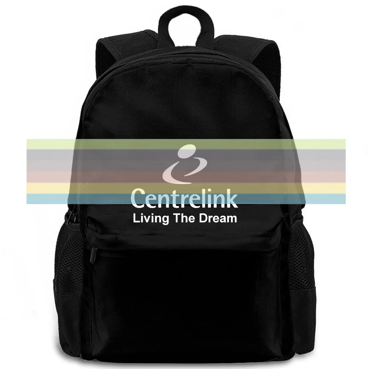 

Centrelink Living The Dream Aussie Dole Bludger Straya Bogan Black Print Mens women men backpack laptop travel school adult