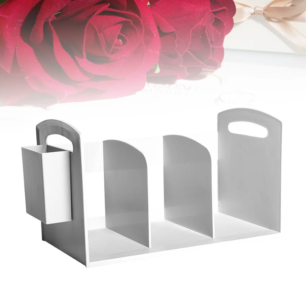 

Многофункциональная книжная стойка, подставка для книг, Настольный стеллаж для хранения, пластиковый книжный шкаф для дома (белый)