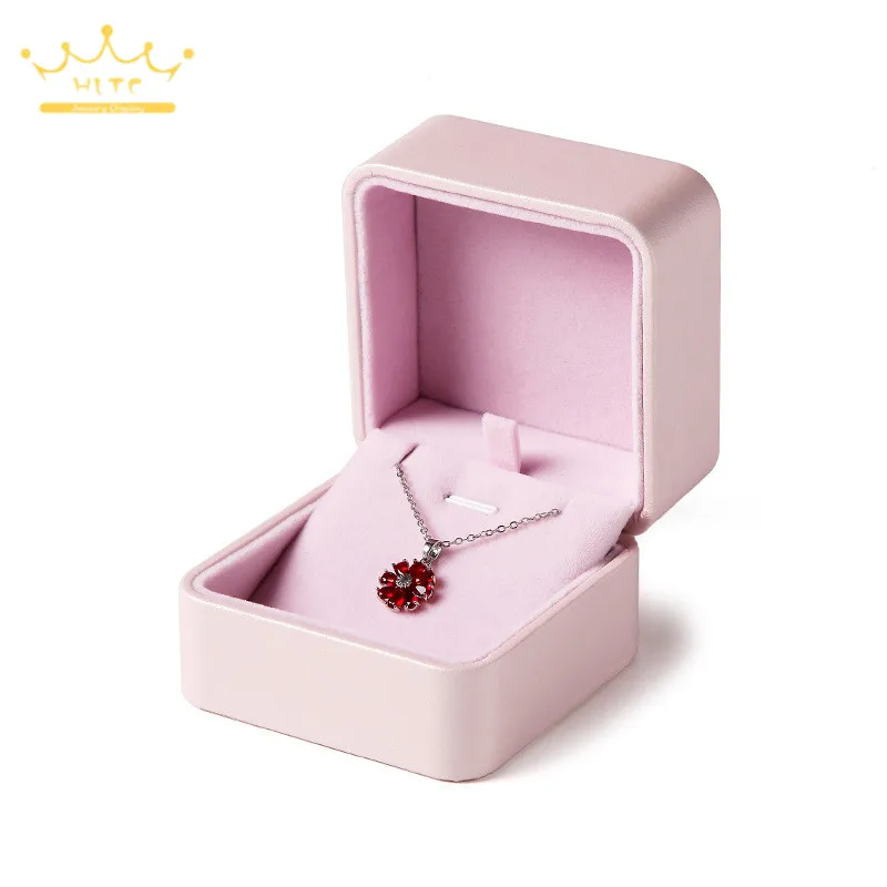 

PU Jewelry Packing Box Factory Direct Selling Ring Box Necklace box Jewellry Store Gift Packaging Box Wedding Propose Prop