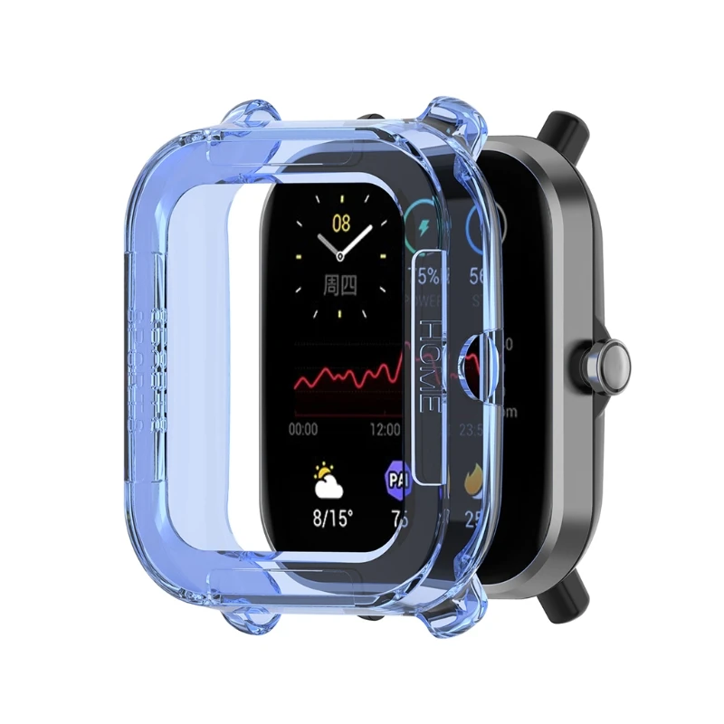

Compatible with Amazfit-GTS2mini Smart Watch Protective TPU Cover Washable Shockproof Shell Dustproof Flexible Case