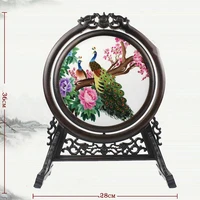 free dhl chinese decorations home office decor retro ornaments hand embroidery silk designs patterns wenge frame high end gifts