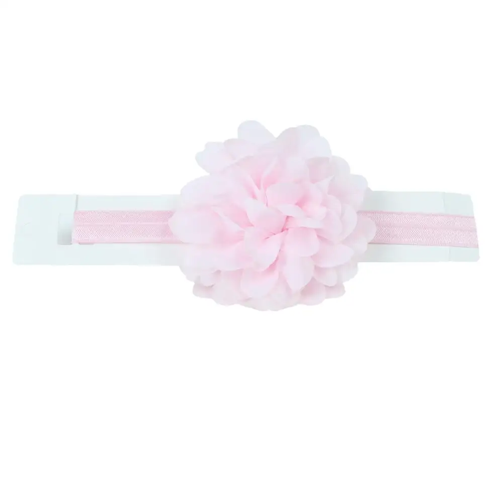 Милая эластичная резинка для волос девочек шифоновые розовые банданы с цветами