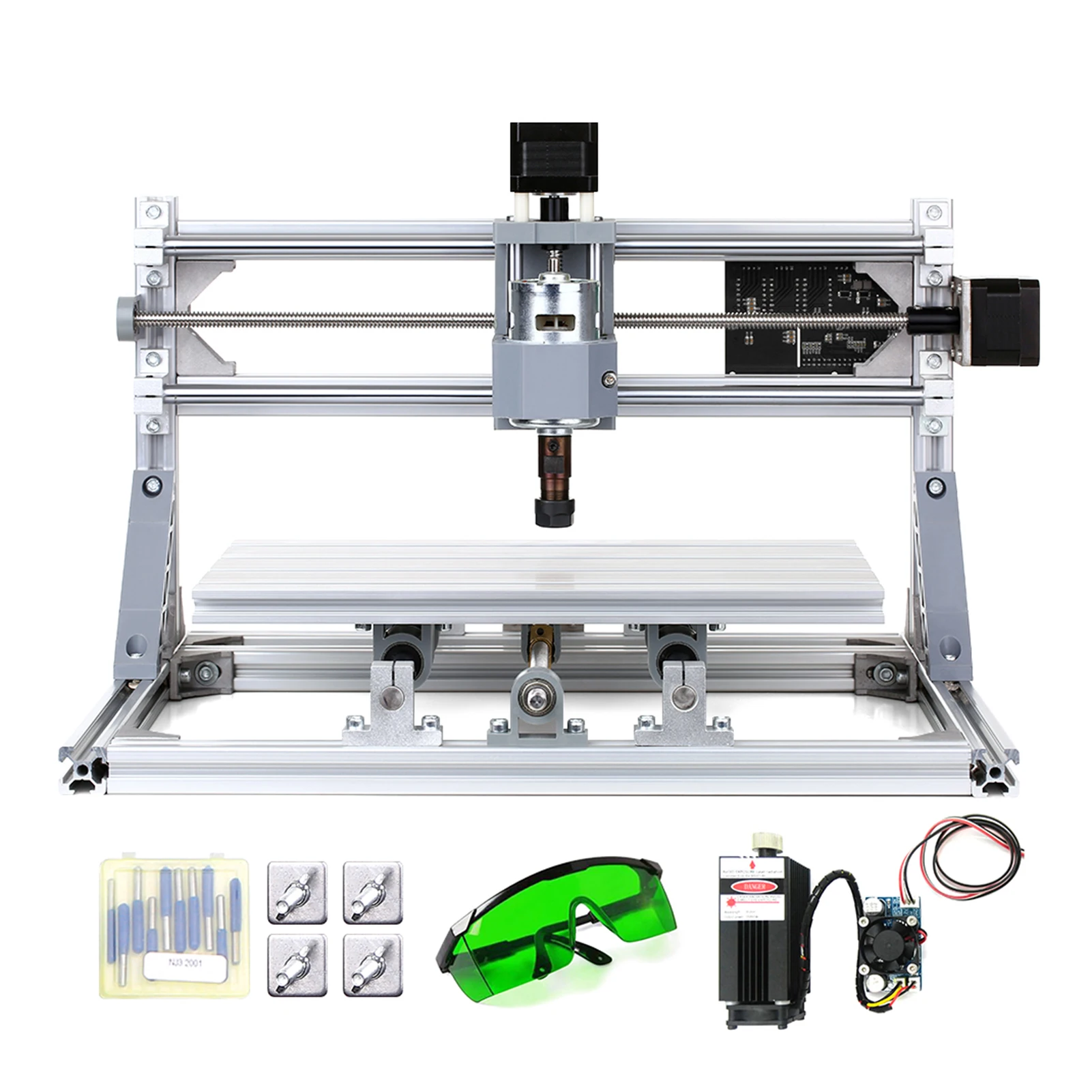 

Фрезерный станок с ЧПУ CNC3018, лазерный гравировальный мини-станок «сделай сам», контроль GRBL, печатная плата, ПВХ, пластик, акрил, резьба по дер...