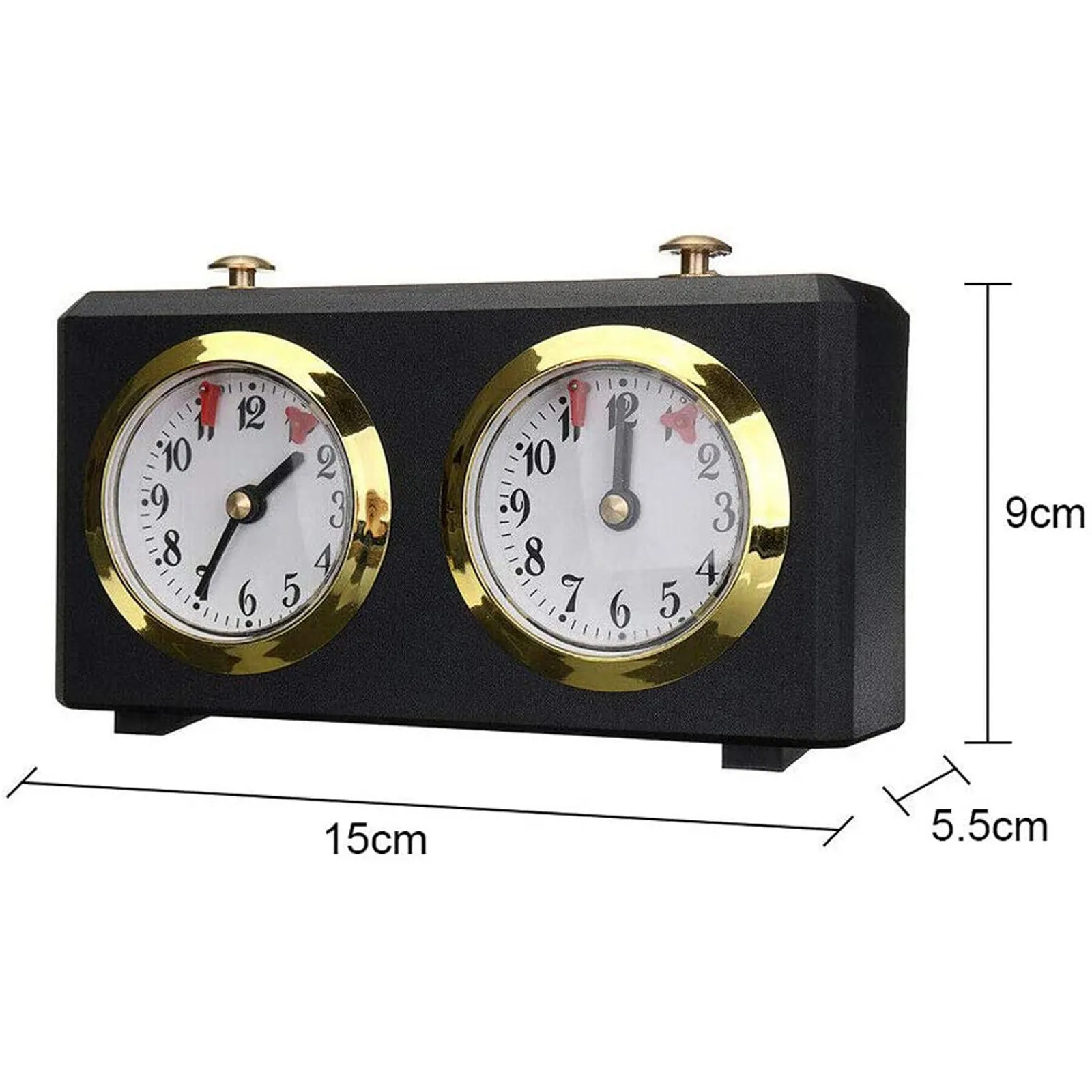 

International Checkers Analog Chess Clock Mechanical Chess Clocks Garde Chess Clock Count Up Down Game Accessory Battery-Free