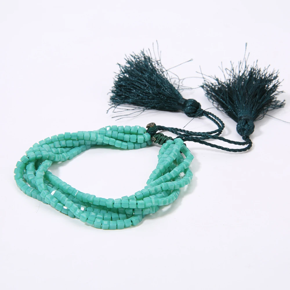 M-B190805-green SHINUS BOHO дружбы Браслеты Для мужчин с украшением в виде кристаллов, бисерное ювелирное 6 линия Strand амулет pulseras mujer состояние Для мужчин t Браслеты для Для женщин - Окраска металла: M-B190805-green