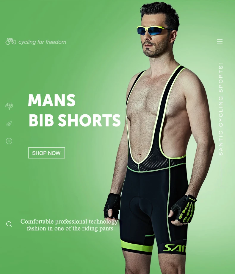Santic велошорты для мужчин MTB дорожный велосипед дышащие колготки Италия гель велосипедные шорты с подкладкой брюки Ropa Велосипедное Джерси Ciclismo Одежда