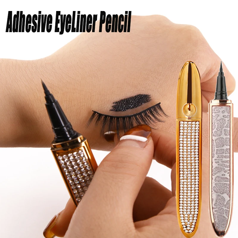 

Self Adhesive EyeLiner Pencil Magic Quick-drying Diamond Eyelash Black Smooth Waterproof Eyelash No Glue Lasting Eyes Makeup