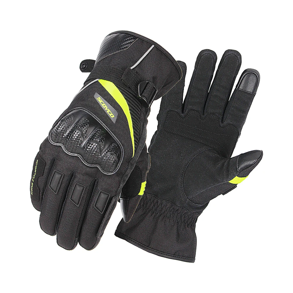Перчатки мотокросс зимние кожаные водонепроницаемые SCOYCO для мужчин на мотоцикле Guantes Moto Off Road Riding Touch Screen Motorbike.