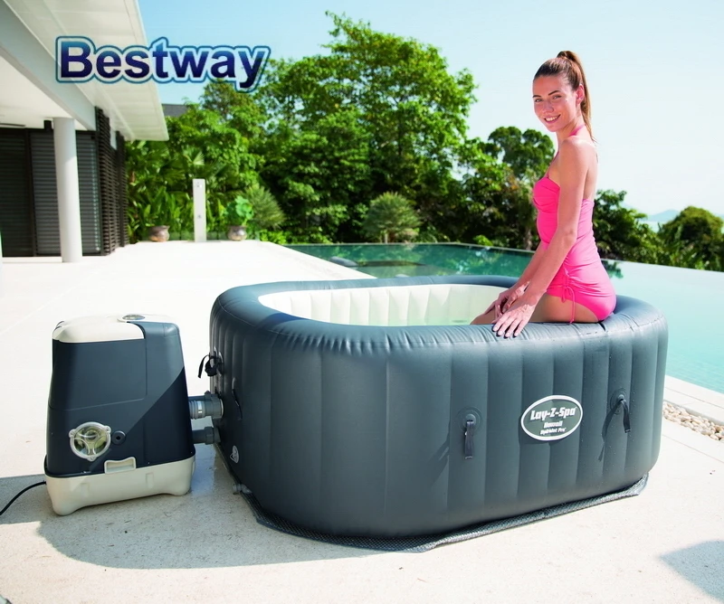 54138 BestWay 180x180x71 см Hawaii HydroJet Pro SPA 71x71x2" Lay-Z-Spa квадратный надувной массажный спа семейный бассейн с подогревом