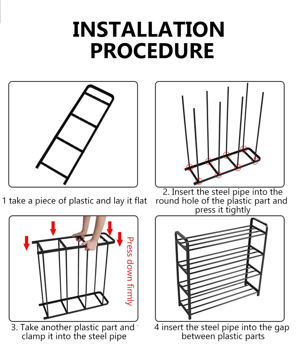 

4/5 Tiers 20 Pair Shoe Rack Steel Pipe Detachable Dustproof Shoe Rack Storage Organizer Shoes Space-saving Stand Cabinet Shelf