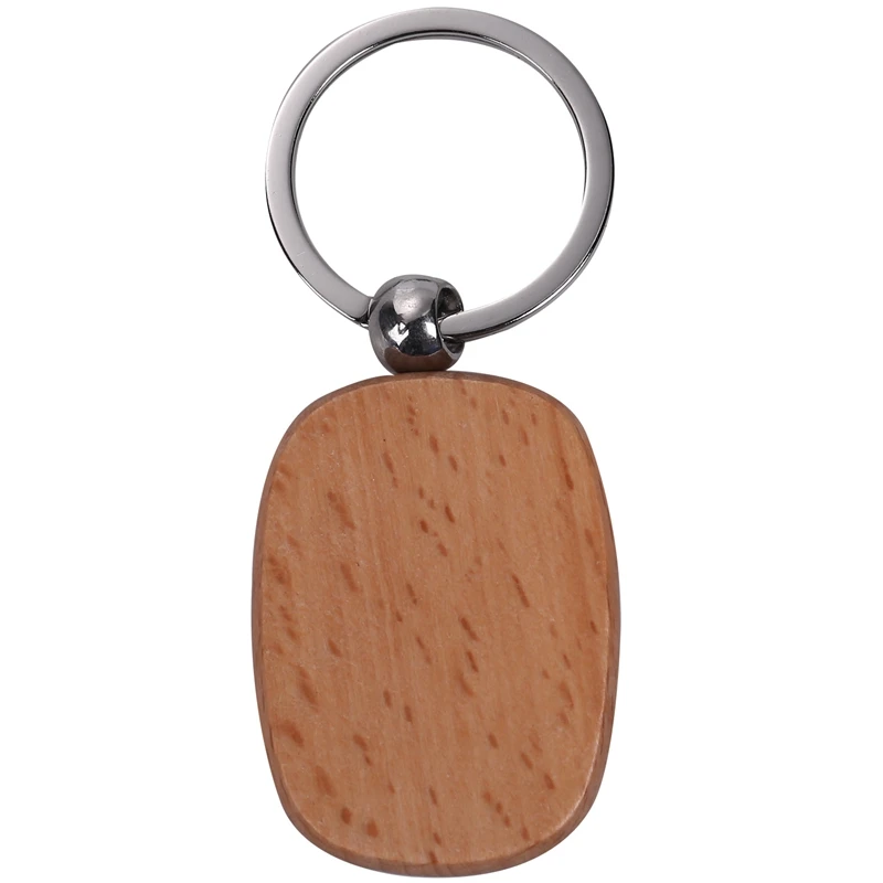 

20 Pcs Blank Wood Wooden Keychain Diy Custom Wood Key Chains Key Tags Anti Lost Wood Accessories Gifts (Mixed Design)