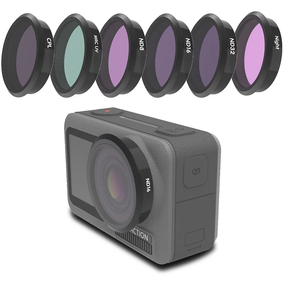 Для DJI Osmo фильтр для экшн-камеры UV/CPL/ND 8 16 32 64/натуральный Ночной объектив Фильтры комплект для Osmo аксессуары для действий быстрая установка