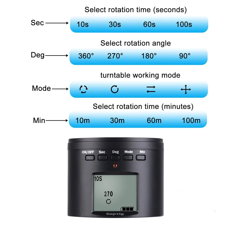 For Dji Osmo Action Time Lapse tripod mount Smart Electric Panning Rotating For Go Pro Max 10 9 8 insta 360 ONE X 2 R Accessory images - 6