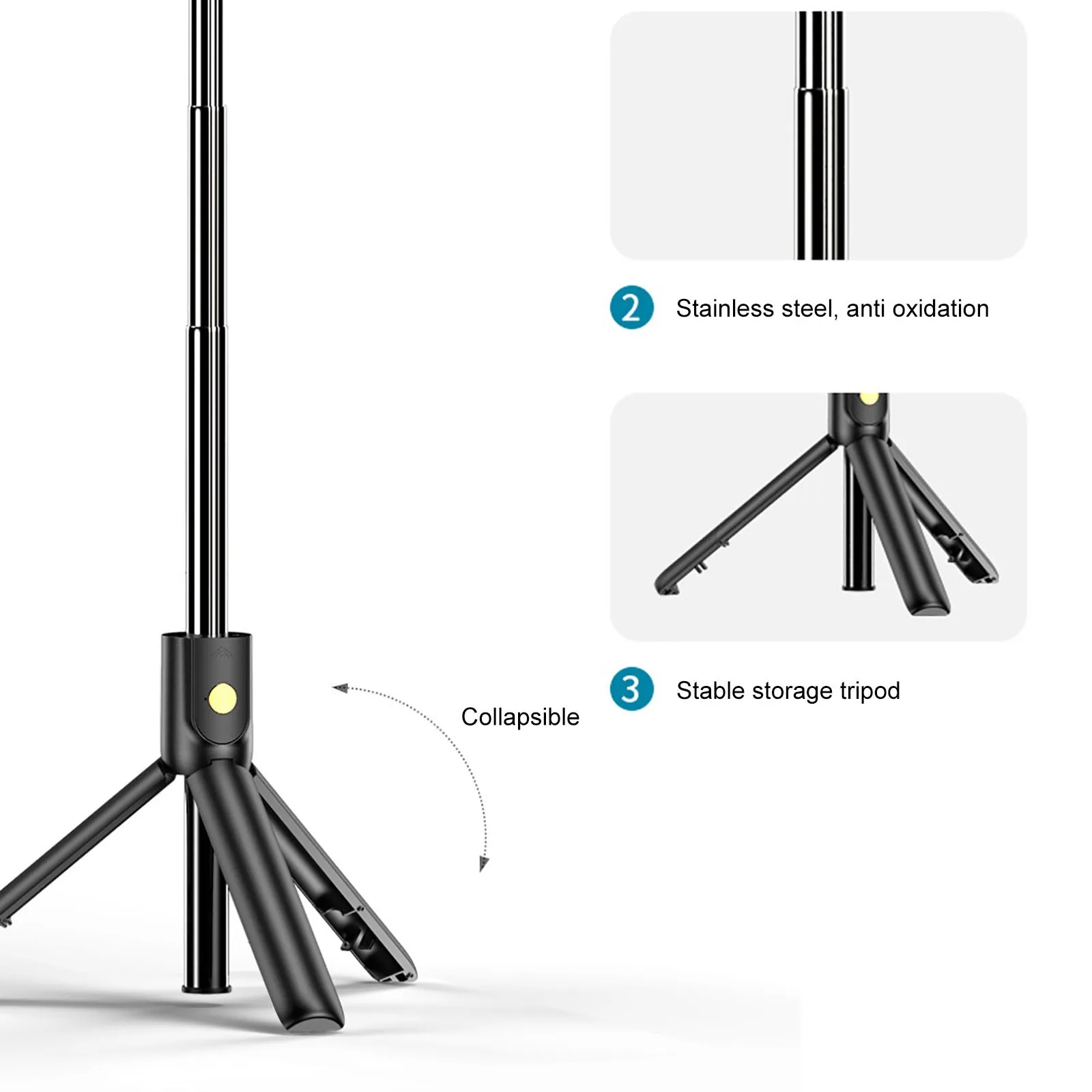 Беспроводная селфи-палка K10S 6 в 1 с Bluetooth и кольцевым штативом | Электроника