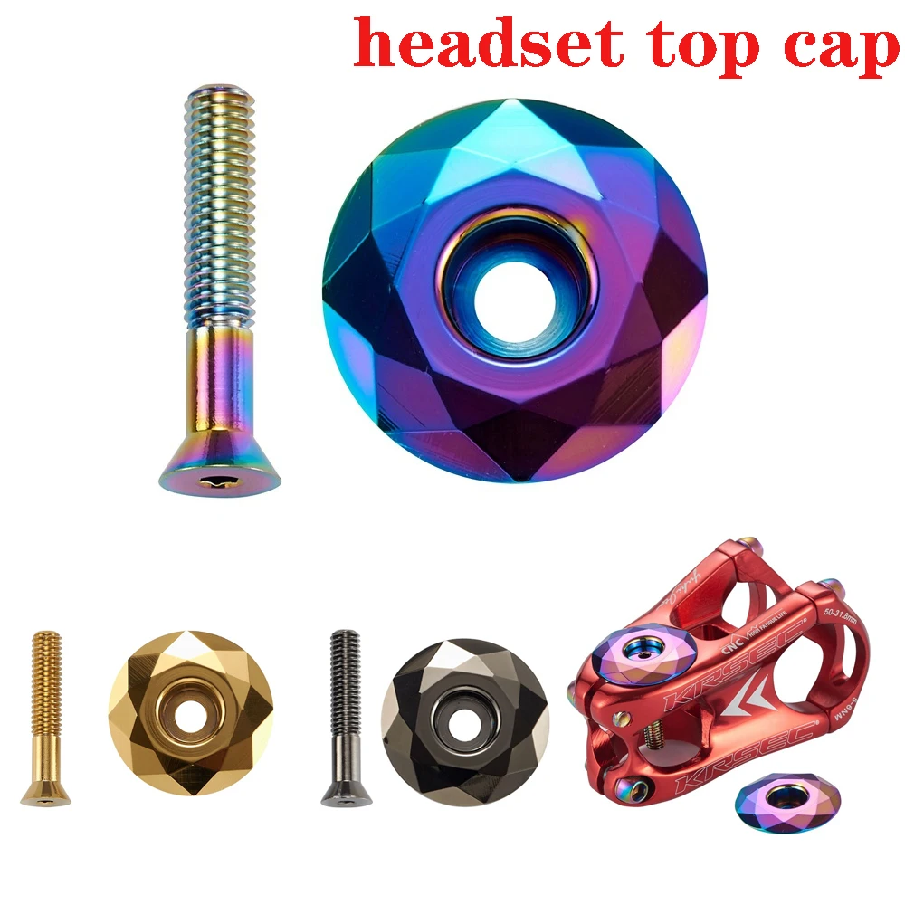 3 Colors Bicycle Headset Fork Top Cap MTB Bike Stem Cover 28.6mm 1 1/8&quot Steerer parts | Спорт и развлечения