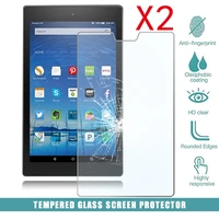 2pcs tablet tempered glass screen protector cover for amazon fire hd 8 2015 tablet computer tempered film explosion proof