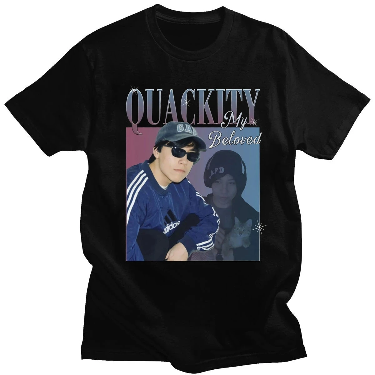 

Quackity My Beloved Merch T-shirt Summer Fashion Print Harajuku 100% Cotton Short Sleeve Top Loose T-shirt Fashion Clothing
