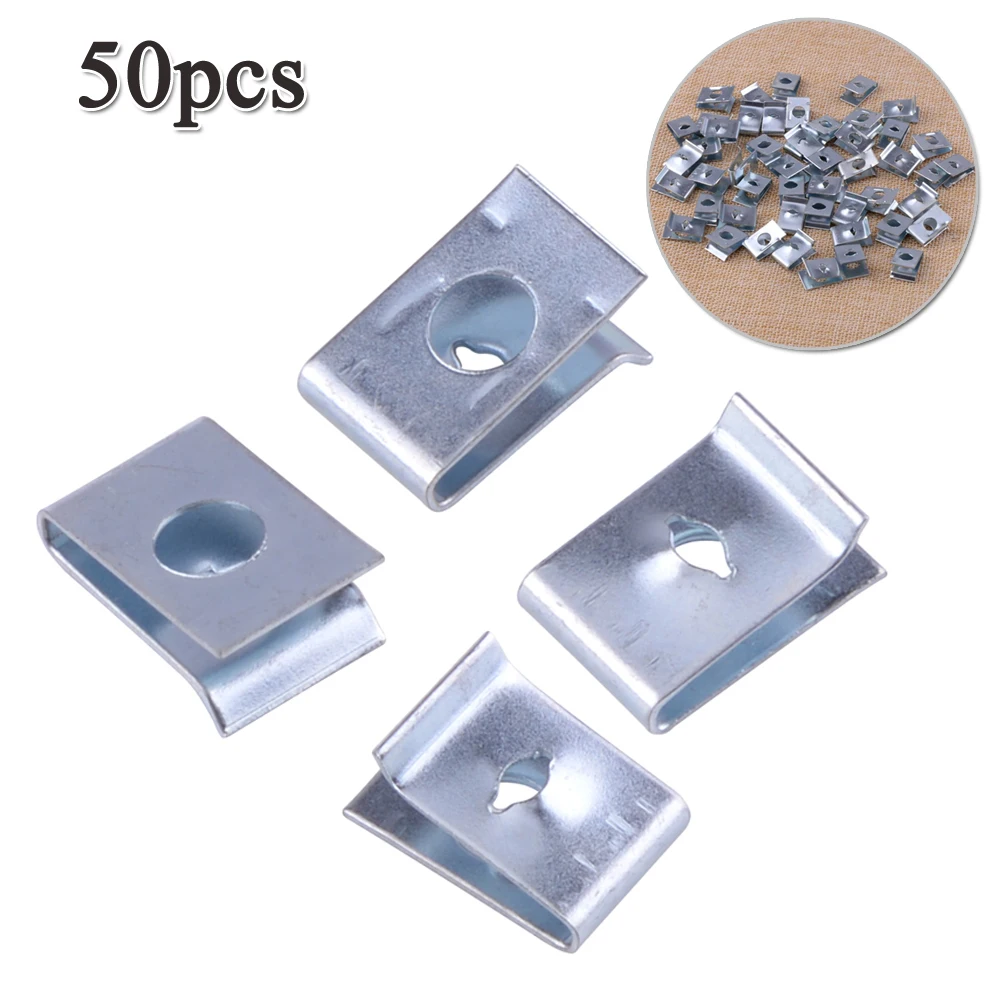 50 шт. универсальные автомобильные крепежные болты с U-образными гайками