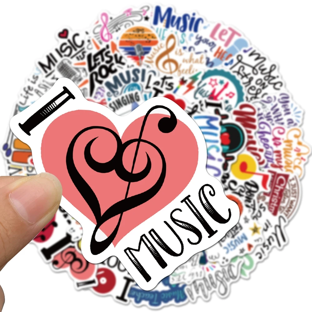 Музыкальные наклейки мотивационные водонепроницаемые для взрослых и детей
