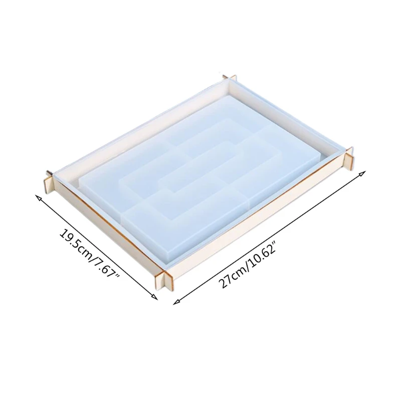 

Crystal Epoxy Resin Mold Jewelry Holder Fruit Snack Tray Plate Silicone Mould K3KF