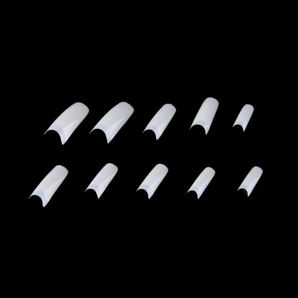 

500pcs/box Nail Tips Half Cover Fake False French Nail Art Artificial Acrylic Gel UV Manicure Set DIY Clear/Natural/Pure white