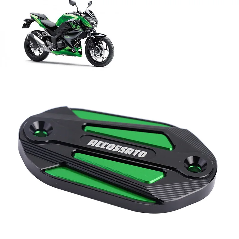 

Motorcycle CNC Aluminum Front Brake Reservoir Fluid Tank Oil Cup Cover Guard Modified Accessories for Kawasaki Z400 NINJA400
