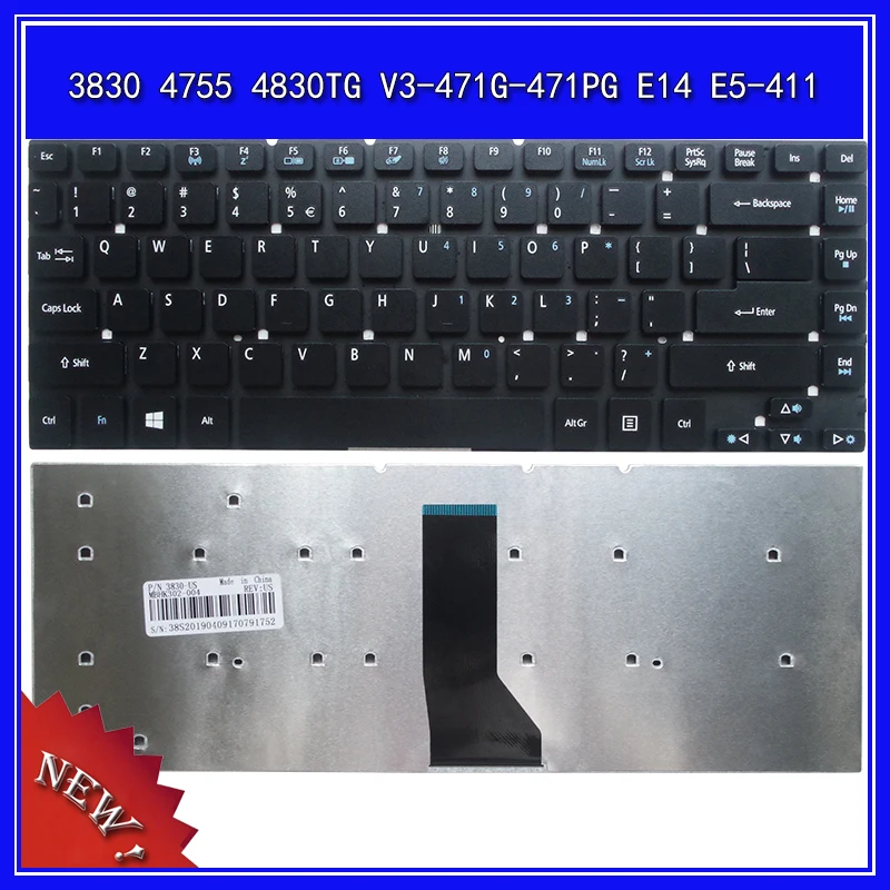 

Laptop Keyboard for ACER 3830 4755 4830TG V3-471G-471PG E14 E5-411 Notebook Replace Keyboard
