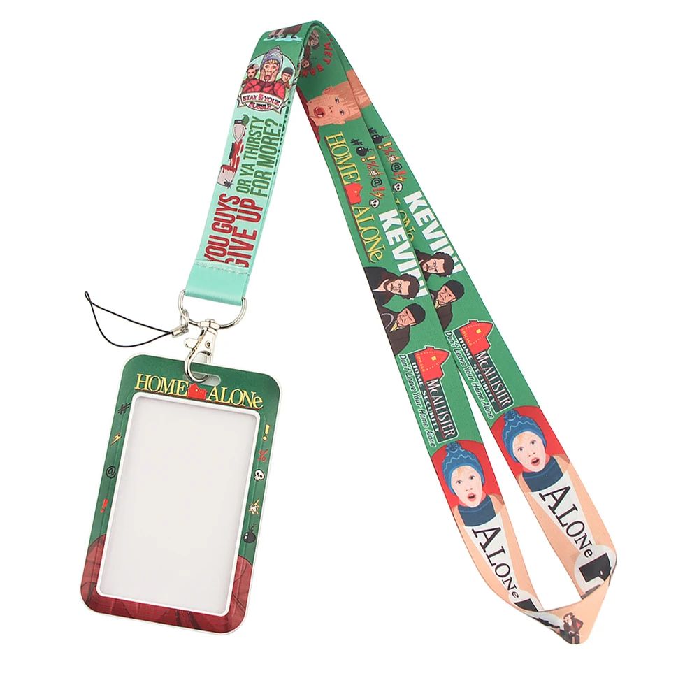 

JF0112 Fashion Home Alone Lanyards ID Badge Holder Bus Pass Case Cover Slip Bank Credit Card Holder Lanyard