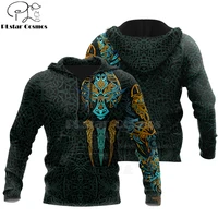 new viking tattoo 3d printing mens hoodie harajuku fashion hooded zipper sweater autumn unisex street hoodie 120 6xl