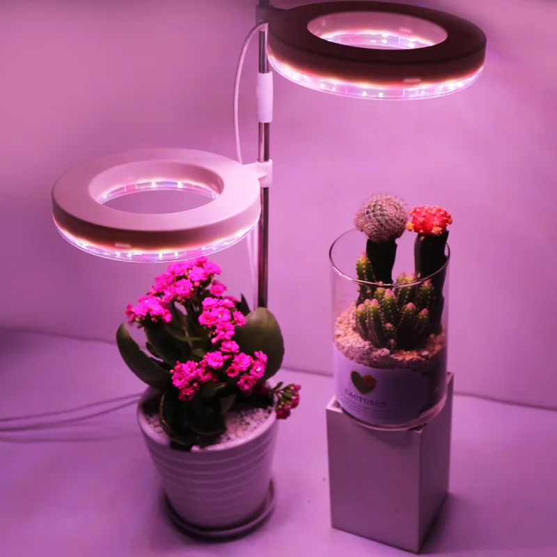 

Светодиодный кольцевой светильник для выращивания растений, комнатная фитолампа полного спектра с USB, затемняющий комнатный точесветильни...