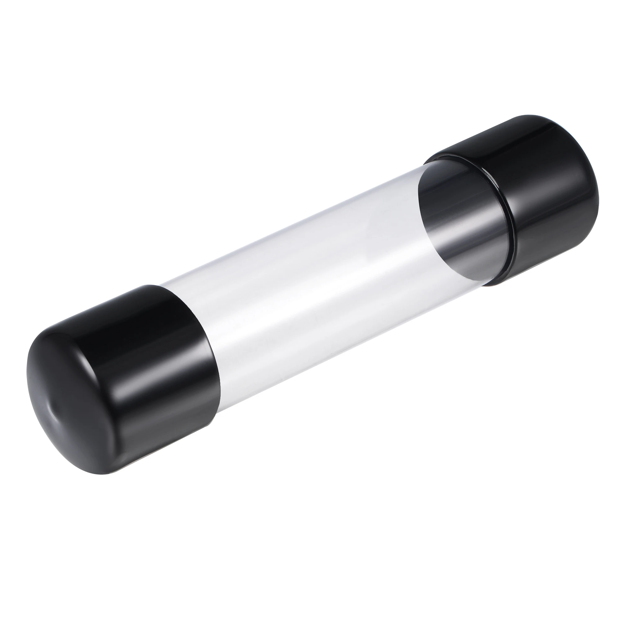 

Uxcell Clear Storage Tube 1 5/8"x7.5" for Bead Containers, Craft with Black Caps