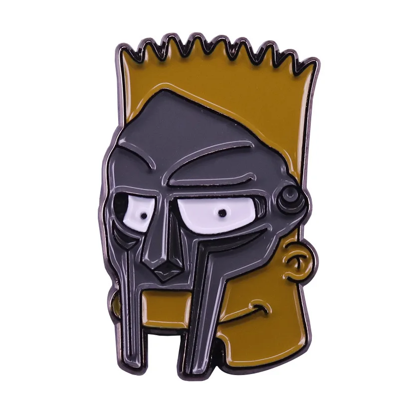 

Funny Anime Enamel Pins Cute Simpsons Hip Hop Singer Iron Face Comedy Brooches Fashion Metal Pin Badges Backpack Jewelry