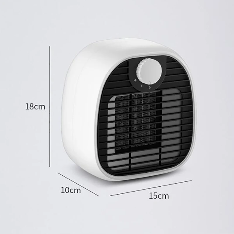 

Small Ceramic Space Heater Electric Portable Heater Fan with Adjustable Thermostat and Overheat Protection US Plug