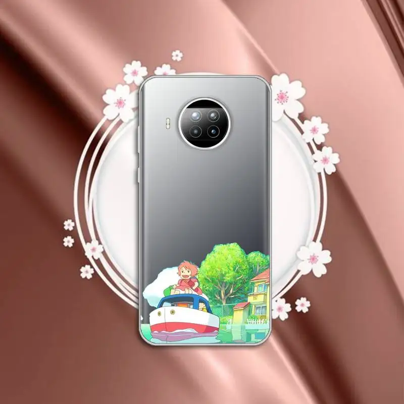

Ponyo on the Cliff Phone Case Transparent for Xiaomi mi Redmi note 10 t 8 9 pro lite 11 Samsung S 8 9 10 20
