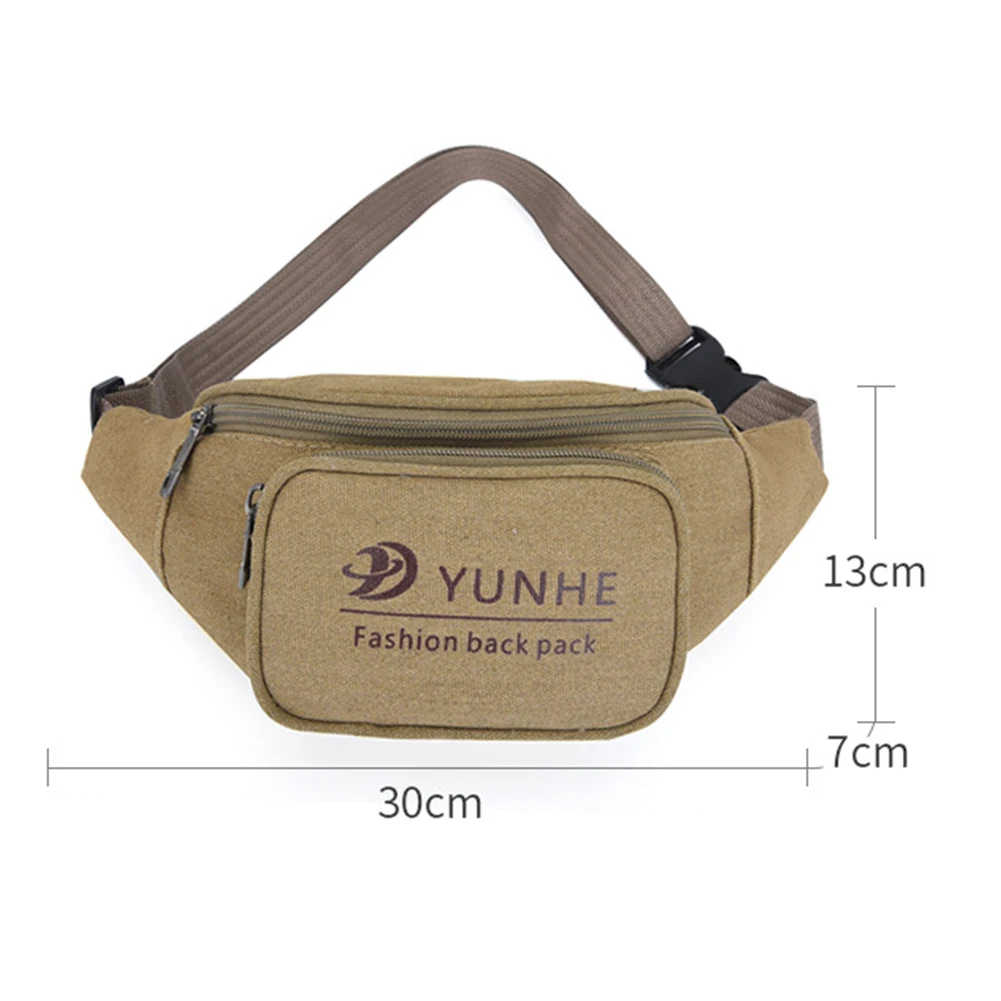 

New Fashion Women Waist Pack Ladies Casual Canvas Waist Bag Crossbody Multifunction Mobile Phone Bag Chest Bag Purse