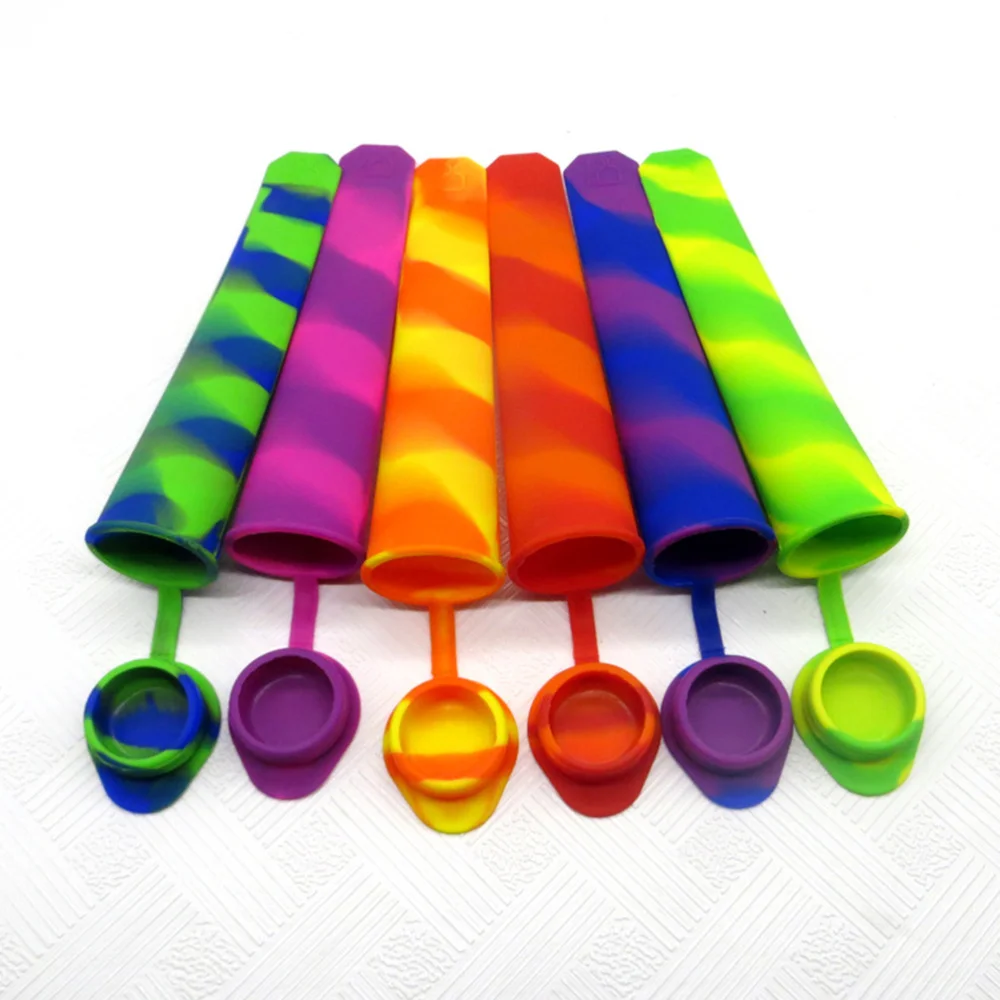 

6pcs DIY Multifunction Silicone Popsicle Molds Summer Ice Mold Tubes Ice Cream Bar Maker (Mixed Colors)