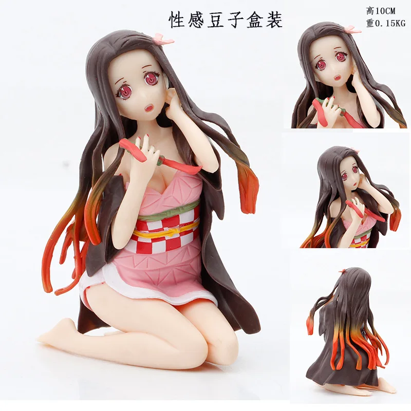 

10CM Anime Figure Demon Slayer Kamado Nezuko Action Figure Kneeling Version Nezuko Kamado PVC figure Toy Brinquedos