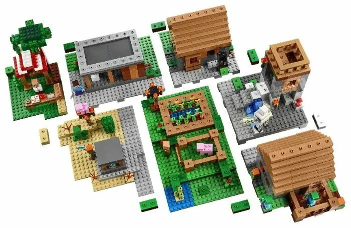 Конструктор Деревня 10531 (21105) My World Майнкрафт Minecraft блочный детский развивающая