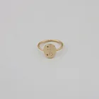 Модный подарок на день рождения, кольцо Leo Luck Zodia, овальное позолоченное кольцо с гравировкой