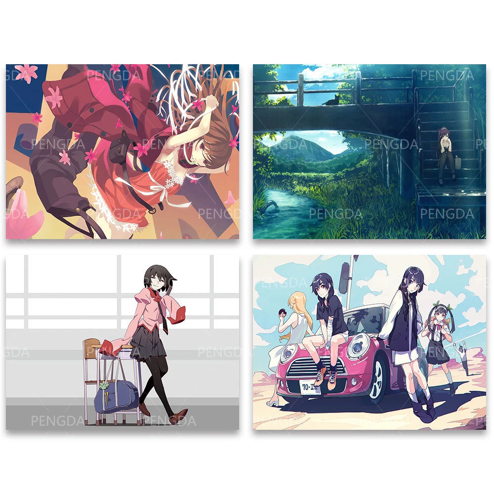 Алмазная 5D Вышивка Owarimonogatari Аниме крестиком домашний декор полная круглая